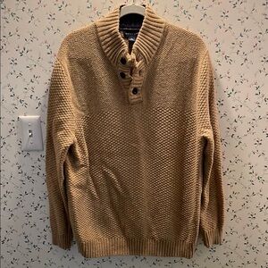 Lands End Men's Sweater with Button Collar